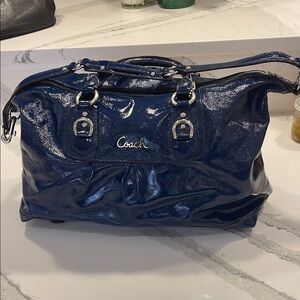 Coach Shimmering Navy Blue Women's Bag